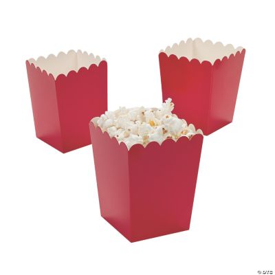 Mini Red Popcorn Boxes - 24 Pieces