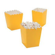 Mini Yellow Popcorn Boxes - 24 Pieces