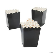 Mini Black Popcorn Boxes - 24 Pieces