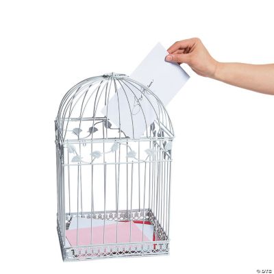 White Birdcage Cardholder - 1 Piece