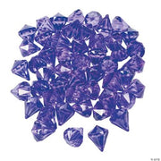 Purple Acrylic Gems - 25 Pieces