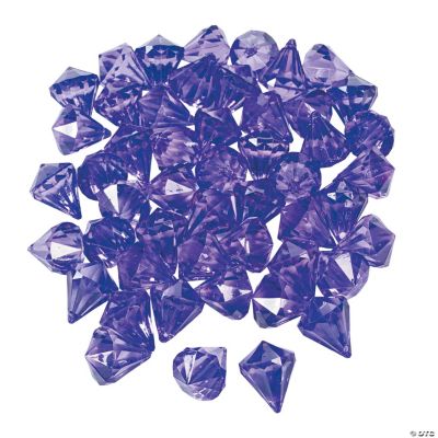 Purple Acrylic Gems - 25 Pieces