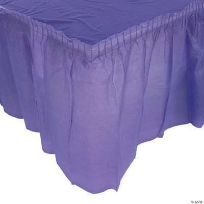 Purple Plastic Pleated Tableskirt - 1 Piece