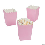 Mini Light Pink Popcorn Box - 24 Pieces