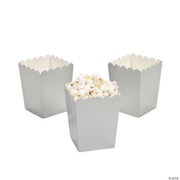 Mini Silver Popcorn Box - 24 Pieces