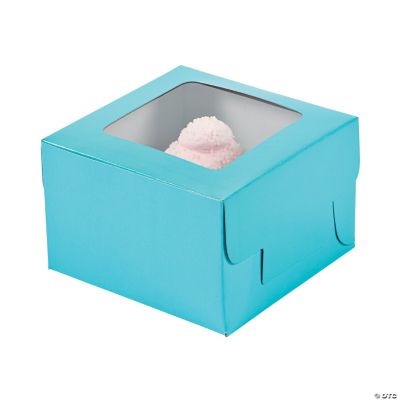 Light Blue Cupcake Box - 12 Pieces