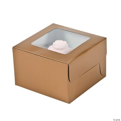 Gold Cupcake Box - 12 Pieces