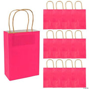 Med Hot Pink Craft Bags - 12 Pieces