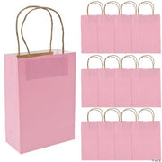 Med Pink Craft Bags - 12 Pieces