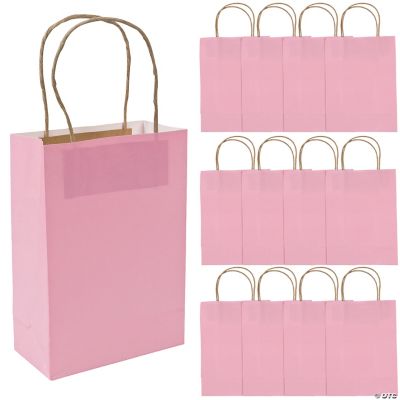 Med Pink Craft Bags - 12 Pieces