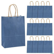 Med Blue Craft Bags - 12 Pieces