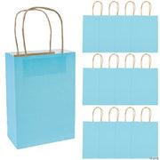 Med Light Blue Craft Bags - 12 Pieces