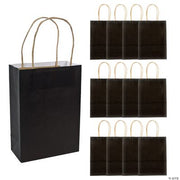 Med Black Craft Bags - 12 Pieces