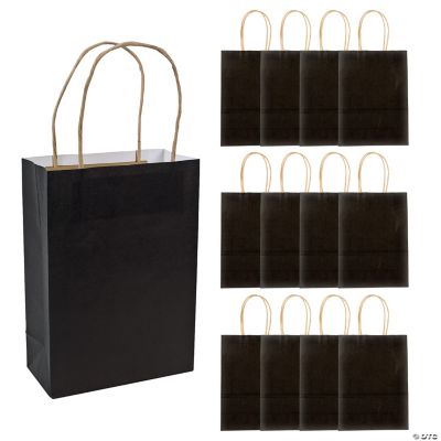Med Black Craft Bags - 12 Pieces