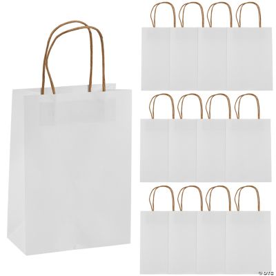 Med White Craft Bags - 12 Pieces