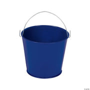 3" Blue Metal Pails W/ Handles - 12 Pieces