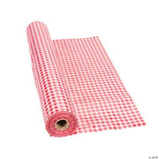 Red Gingham Tablecloth Roll - 1 Piece