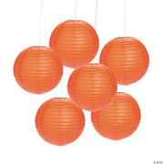Orange Paper Lantern - 6 Pieces