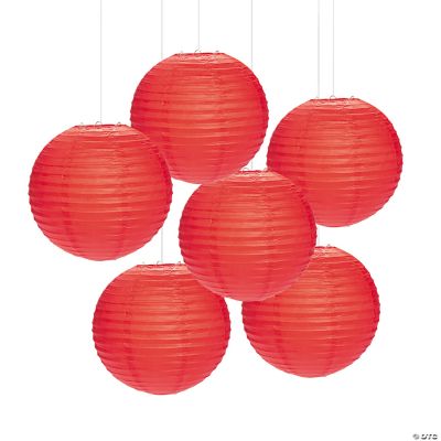 Red Paper Lantern - 6 Pieces