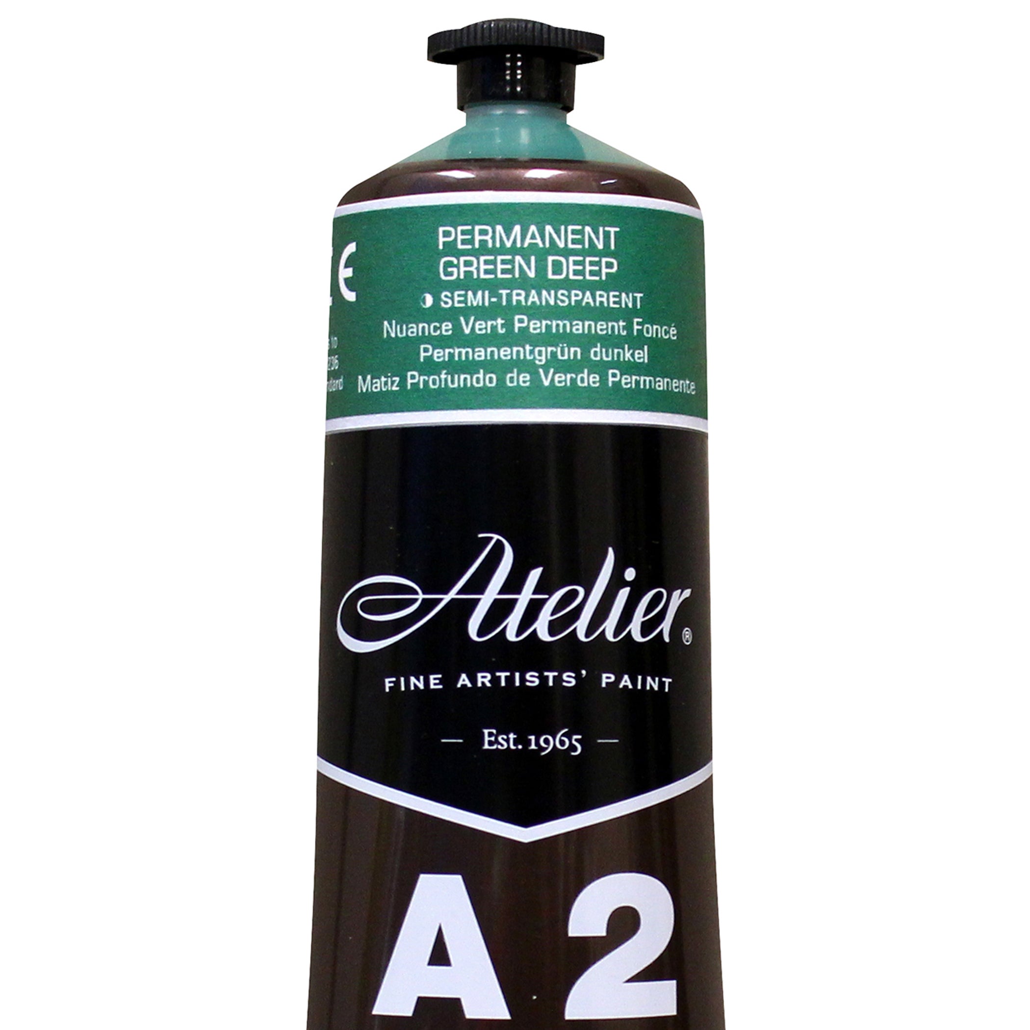 A2 Heavy Body Lightfast Artist Acrylic, 4 oz., Permanent Green Deep Hue