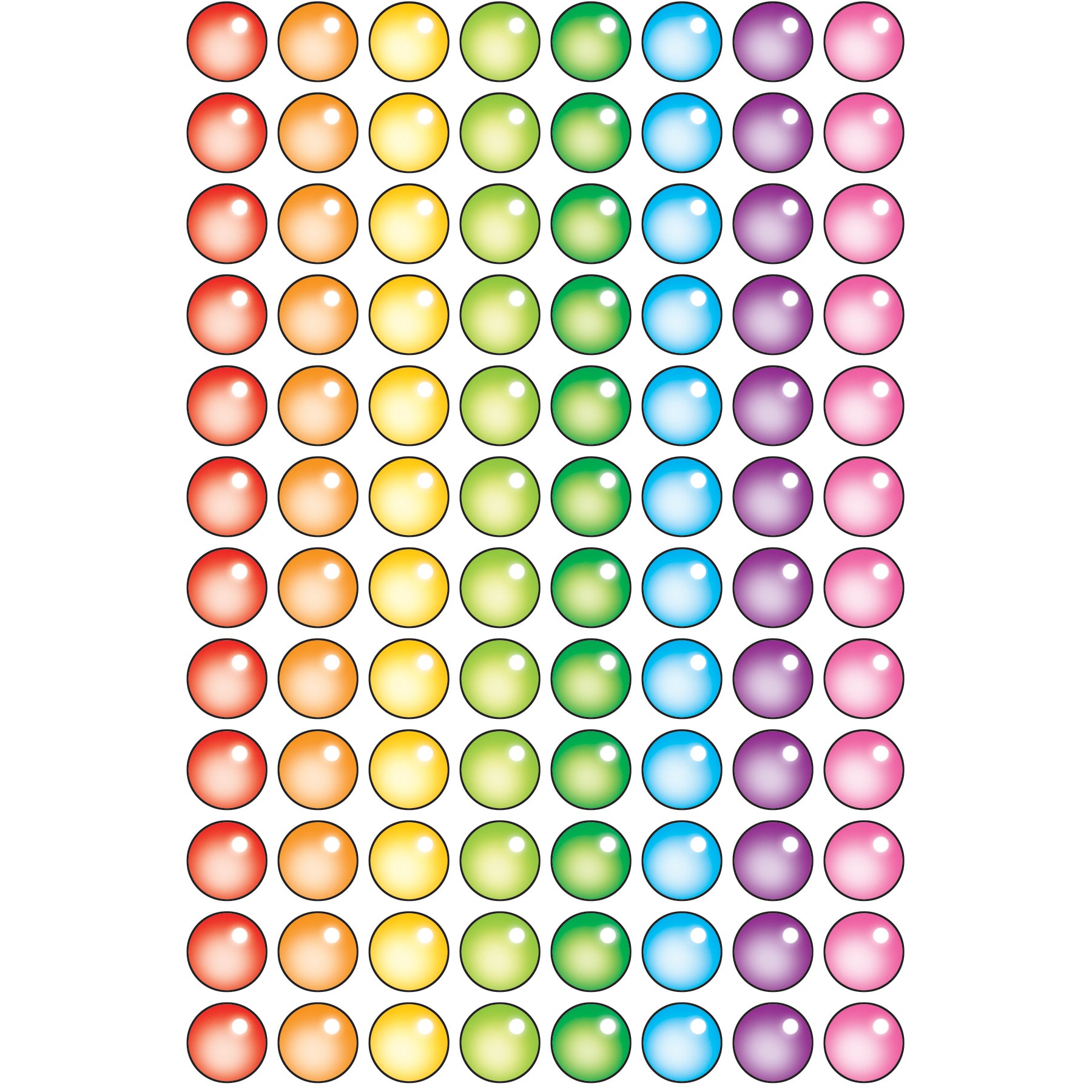 Rainbow Gel superSpots® Stickers, 800 ct