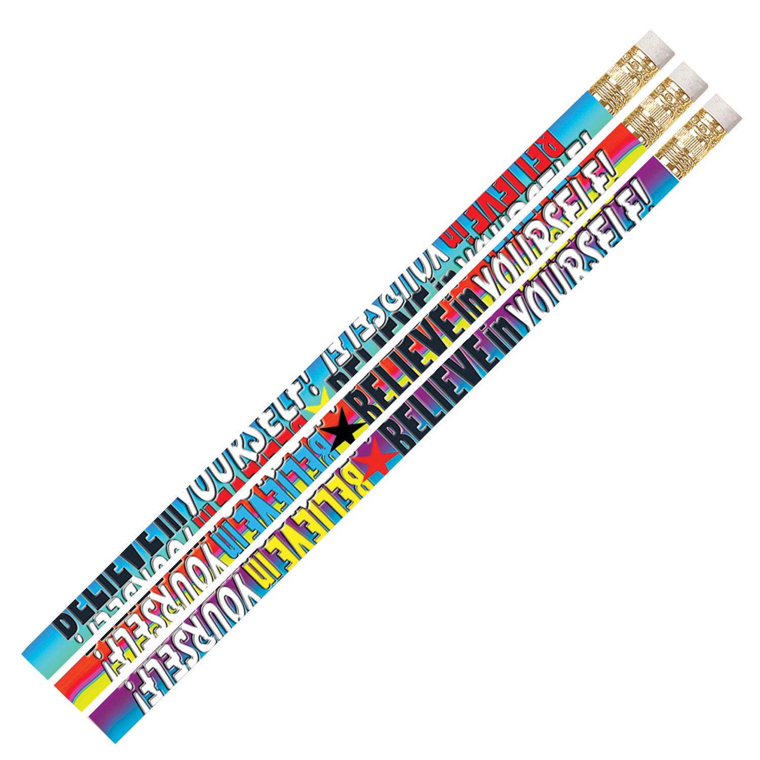 Believe In Yourself Motivational Pencil, Pack of 12