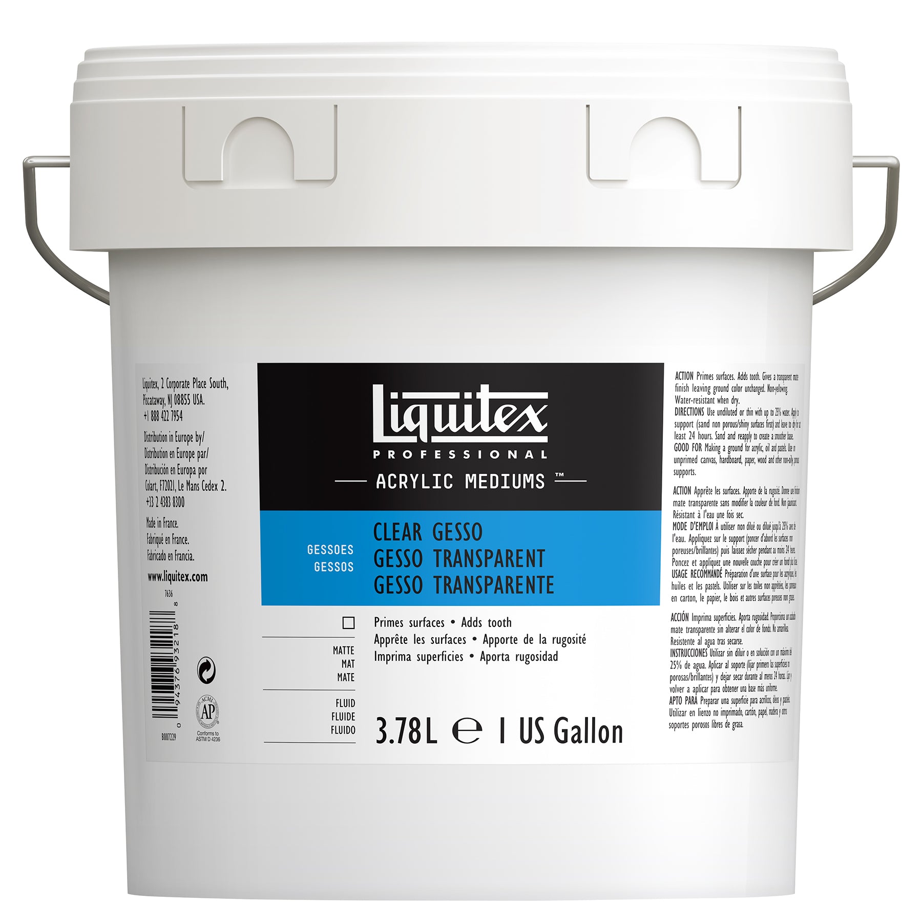 Clear Gesso - 3.78L (gallon/128 oz)