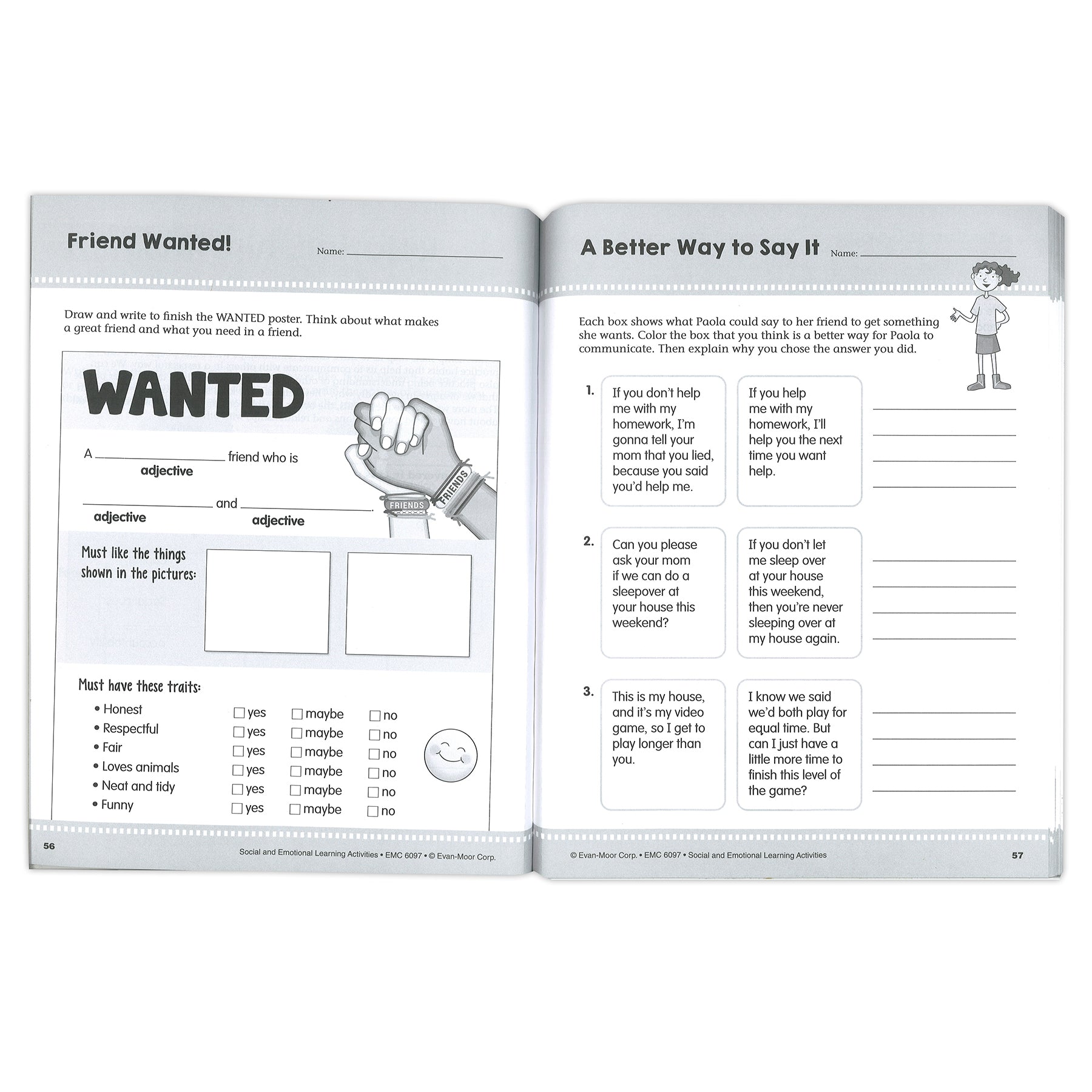 Social and Emotional Learning Activities, Grades 3-4