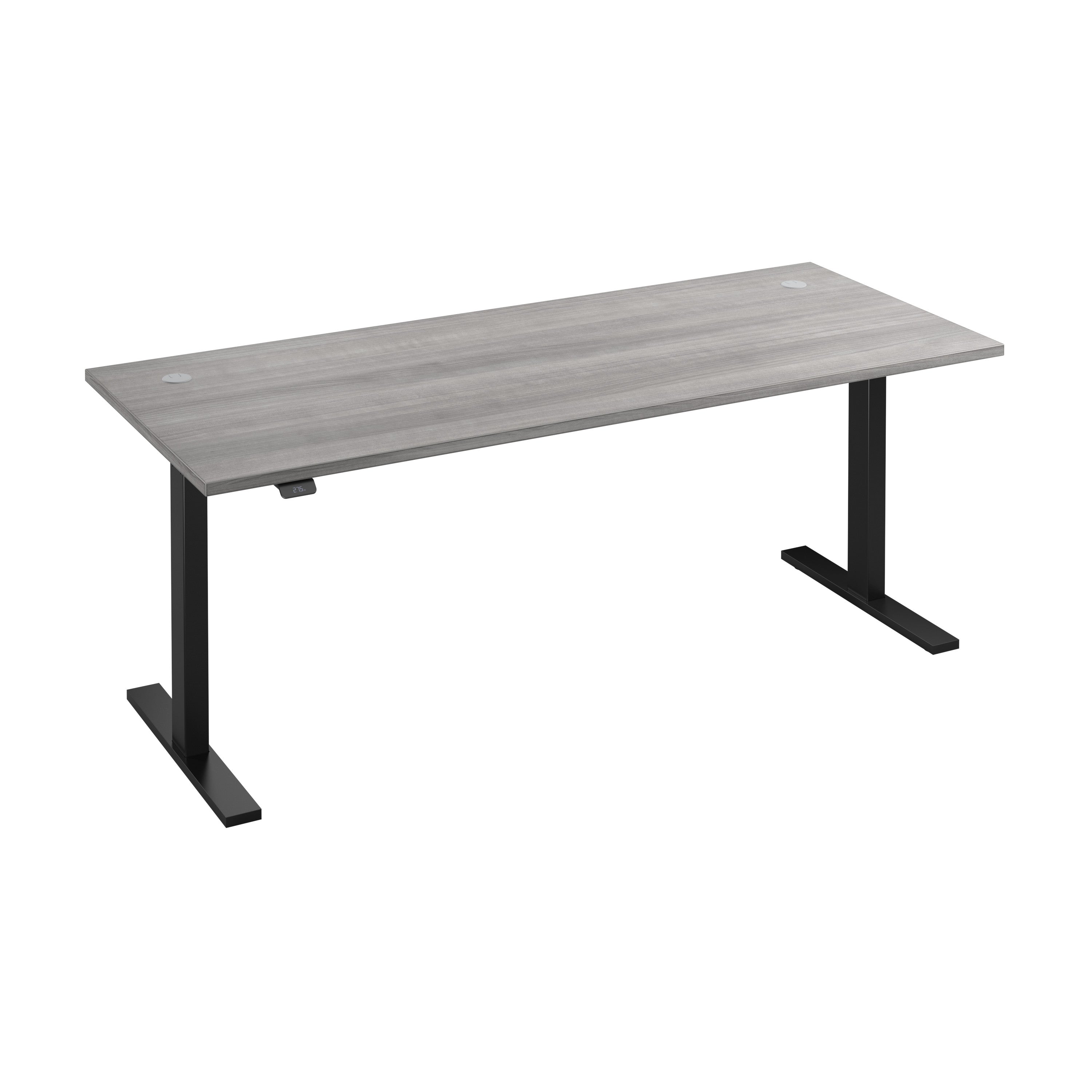 Bush Business Furniture Move 60 Series 72W x 30D Electric Height Adjustable Standing Desk in Platinum Gray with Black Base - 71.02" Width x 29.37" Depth x 47.69" Height