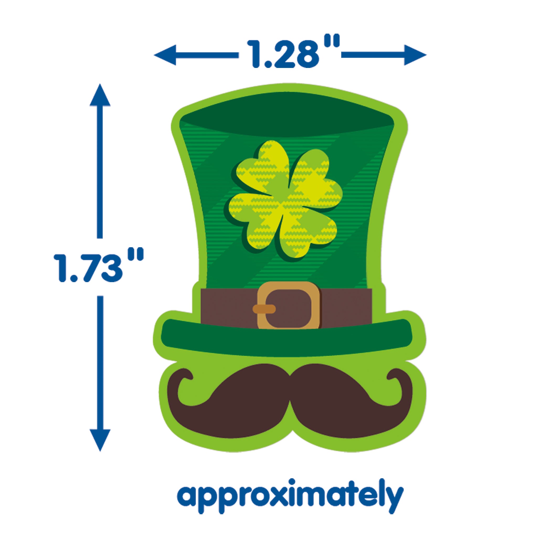 St. Pat's Hats Giant Stickers, Pack of 36