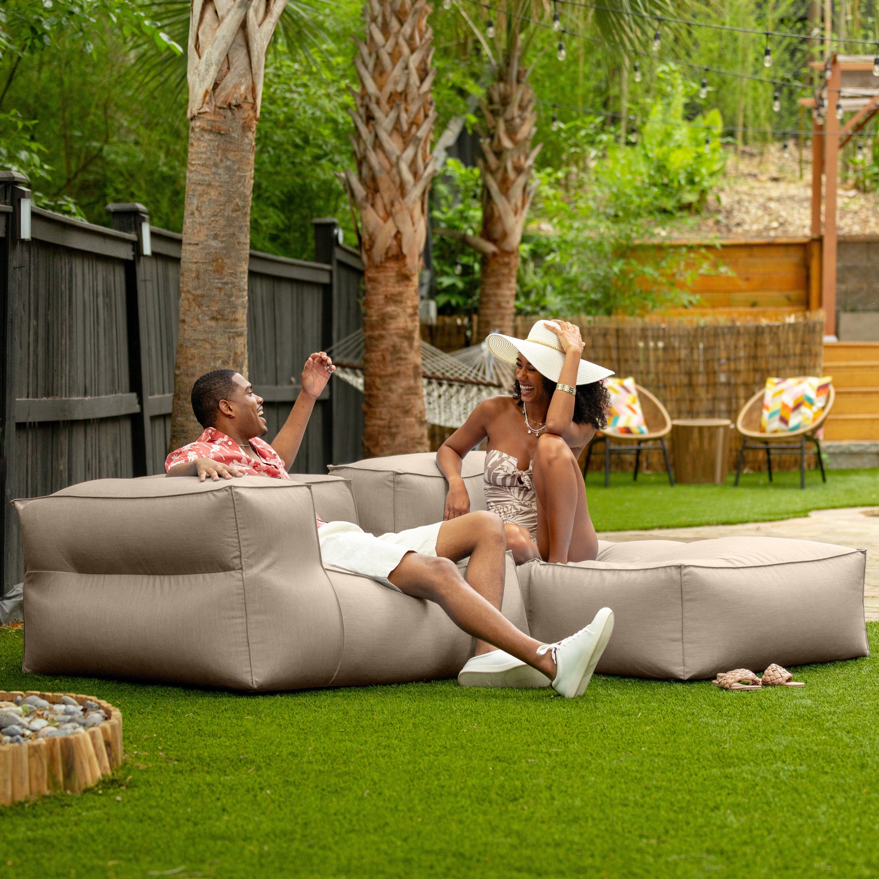 Baya Outdoor Right Corner - Sunbrella, Ash