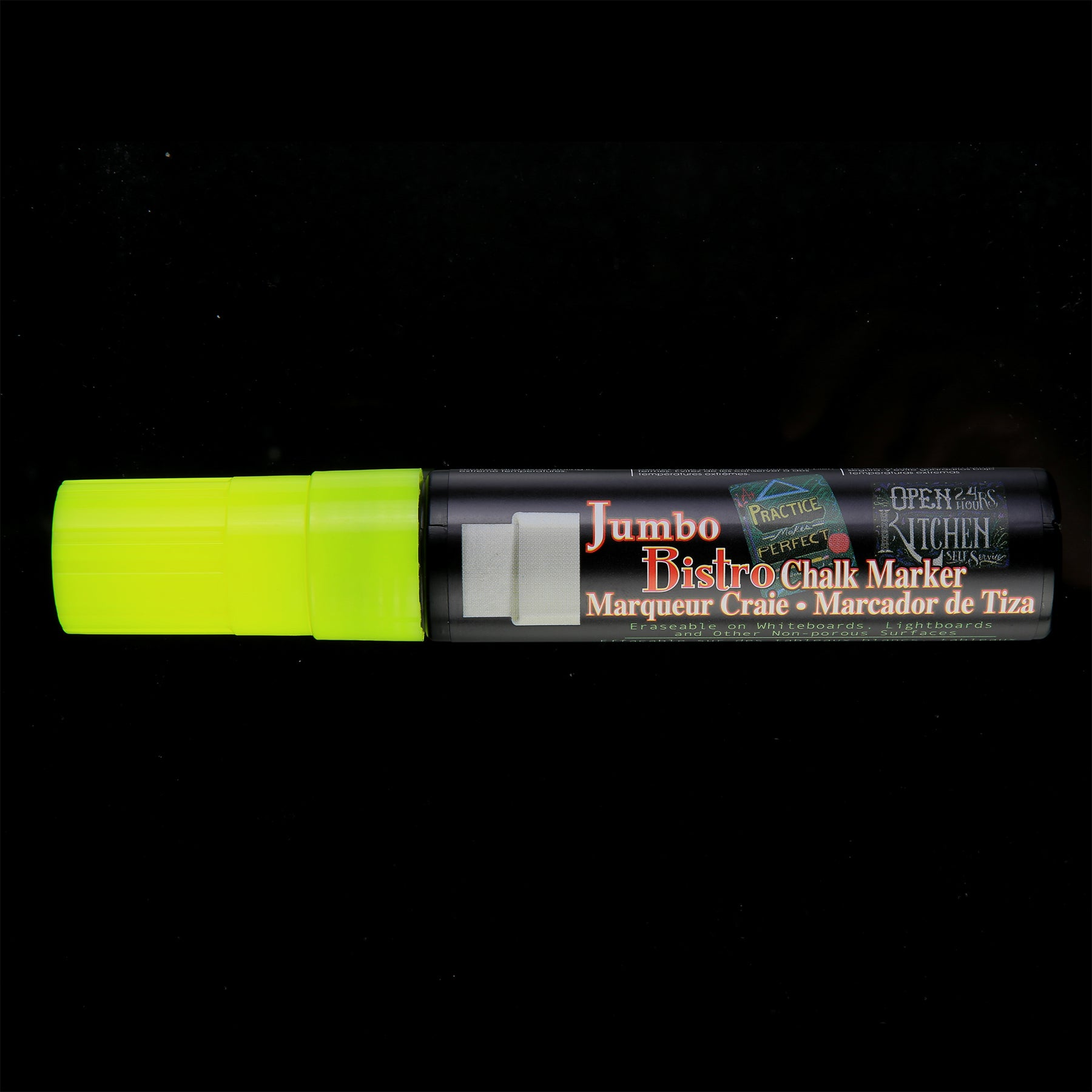 Jumbo Bistro Chalk Marker, 481F-S, Fluorescent Yellow
