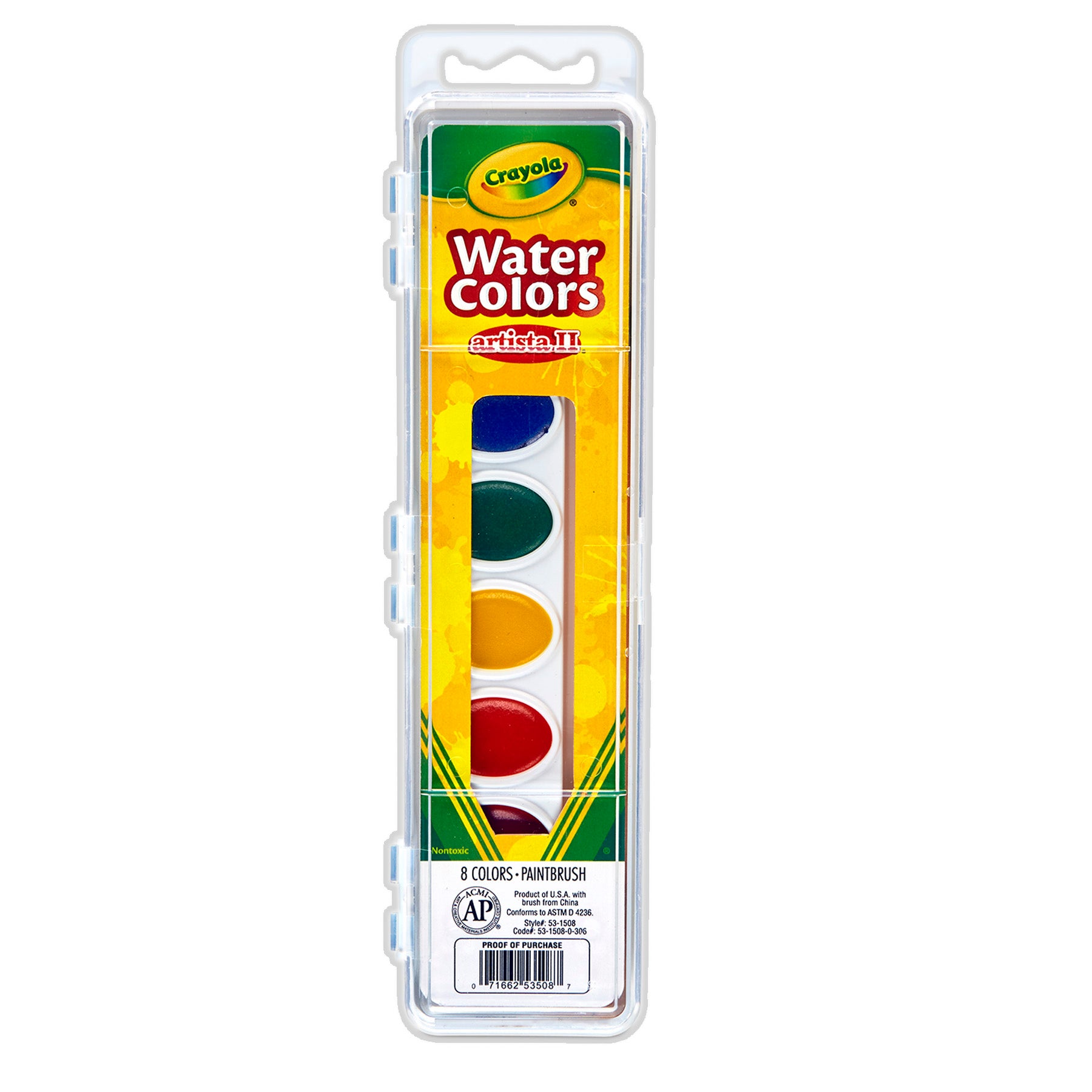 Pans Artista II Watercolors Set, 8 Count