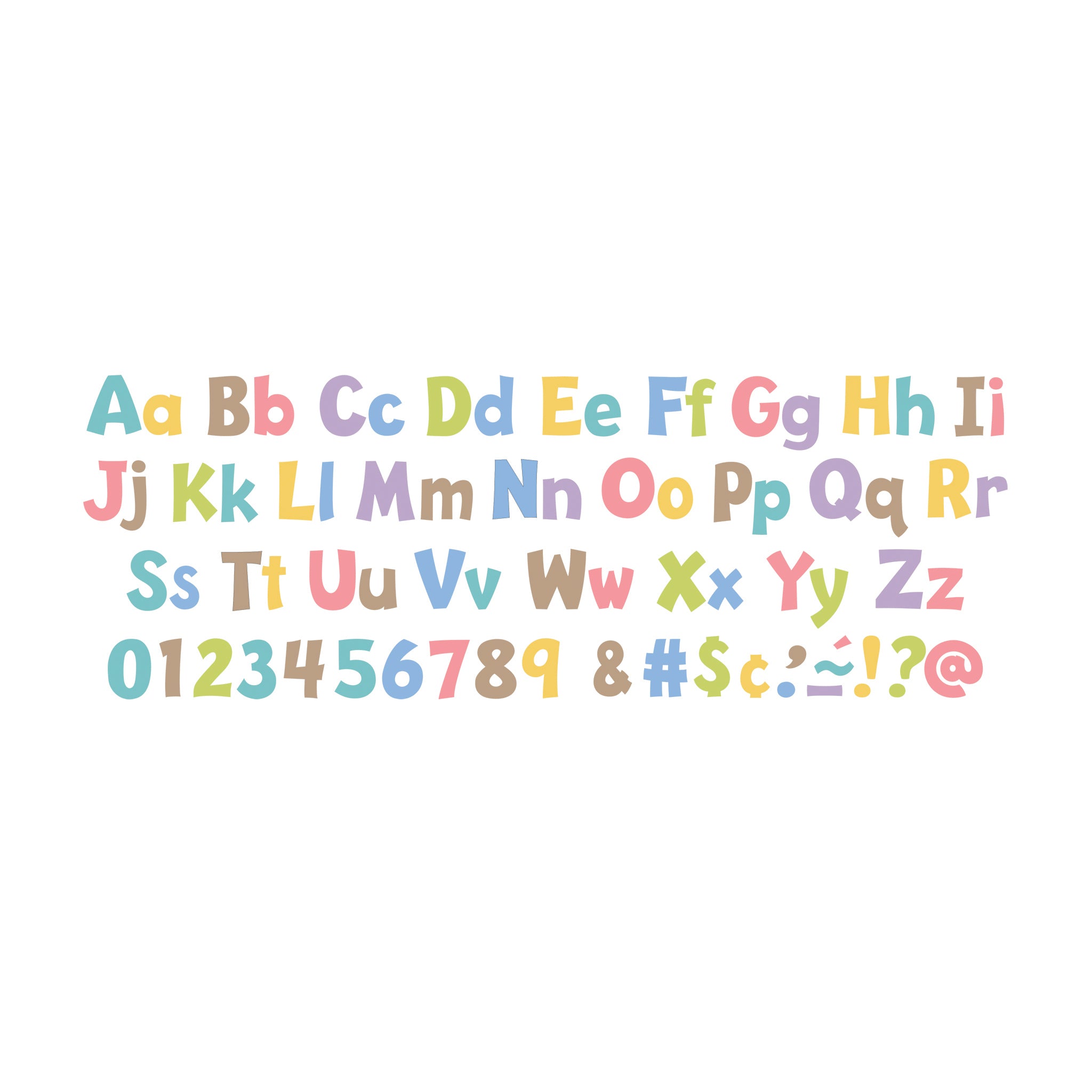 Summer Morning 4" Playful Combo Ready Letters®, 216 Pieces