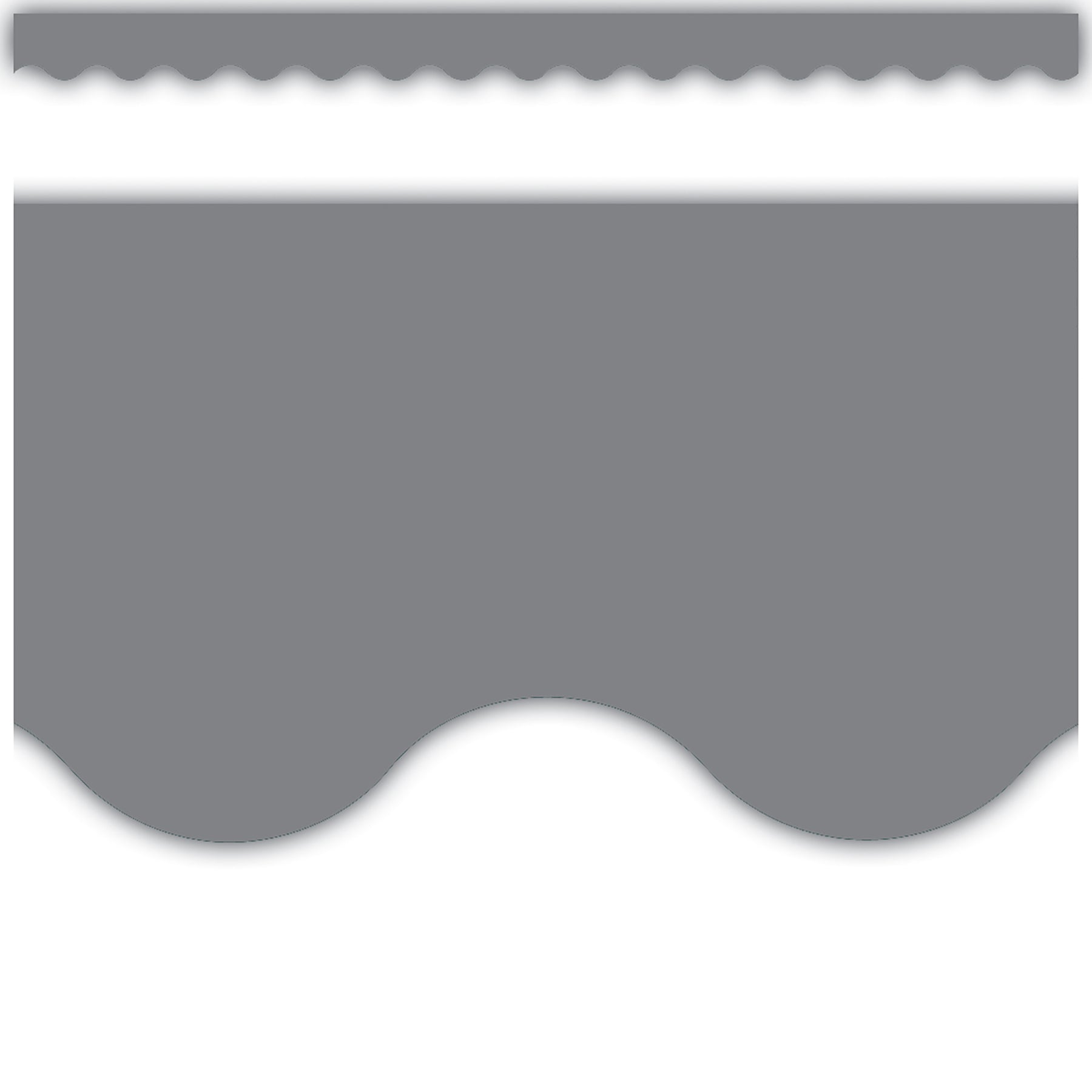 Gray Scalloped Border Trim
