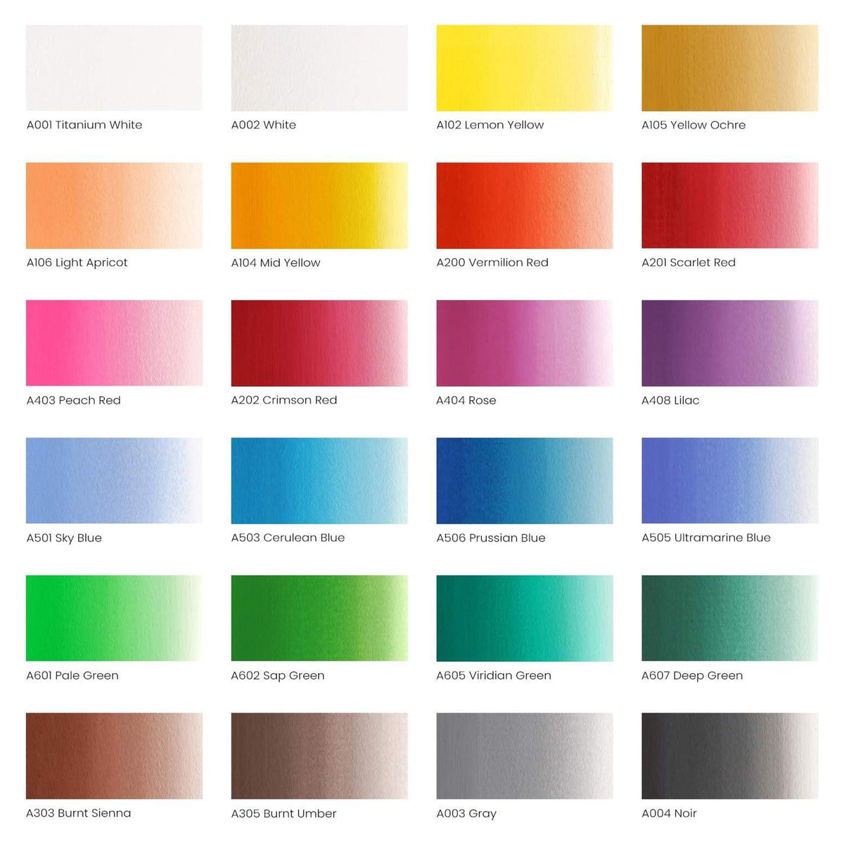 GOUACHE ACRYLIC PAINT SET 24 PC