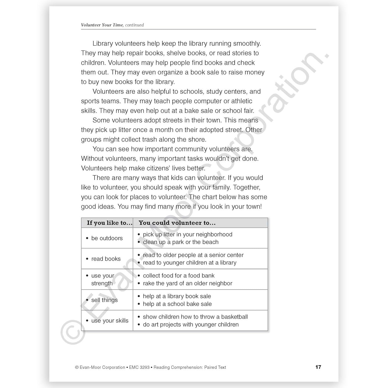 Reading Comprehension: Paired Text, Grade 3
