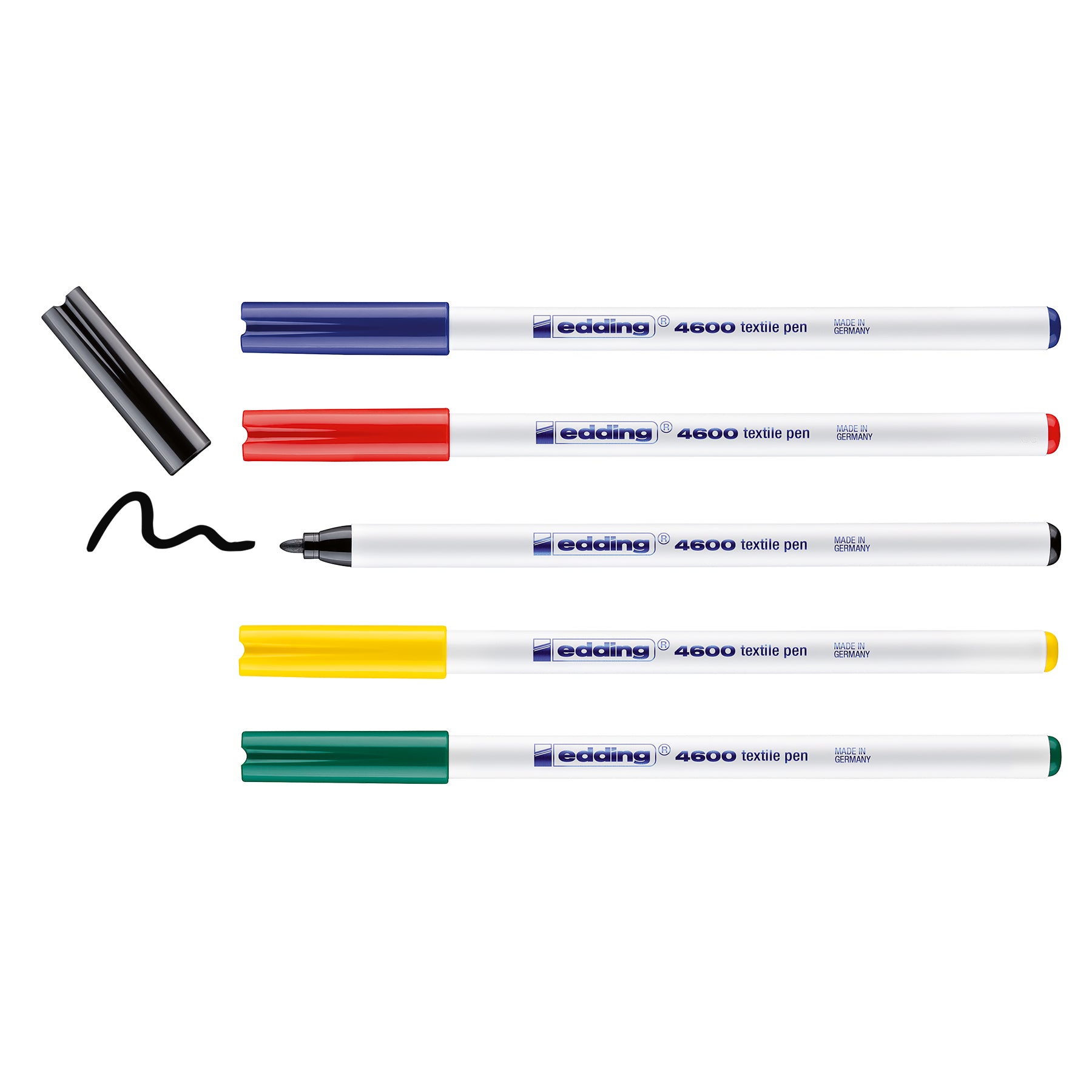 edding 4600 Textile Pen - Set of 5 - Basic
