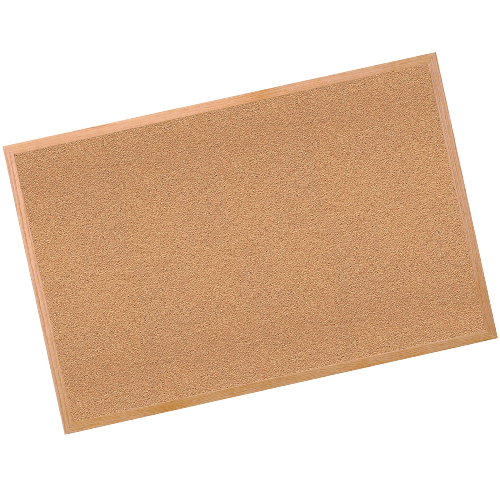 Natural Cork Bulletin Board with Wood Frame, 2'H x 3'W