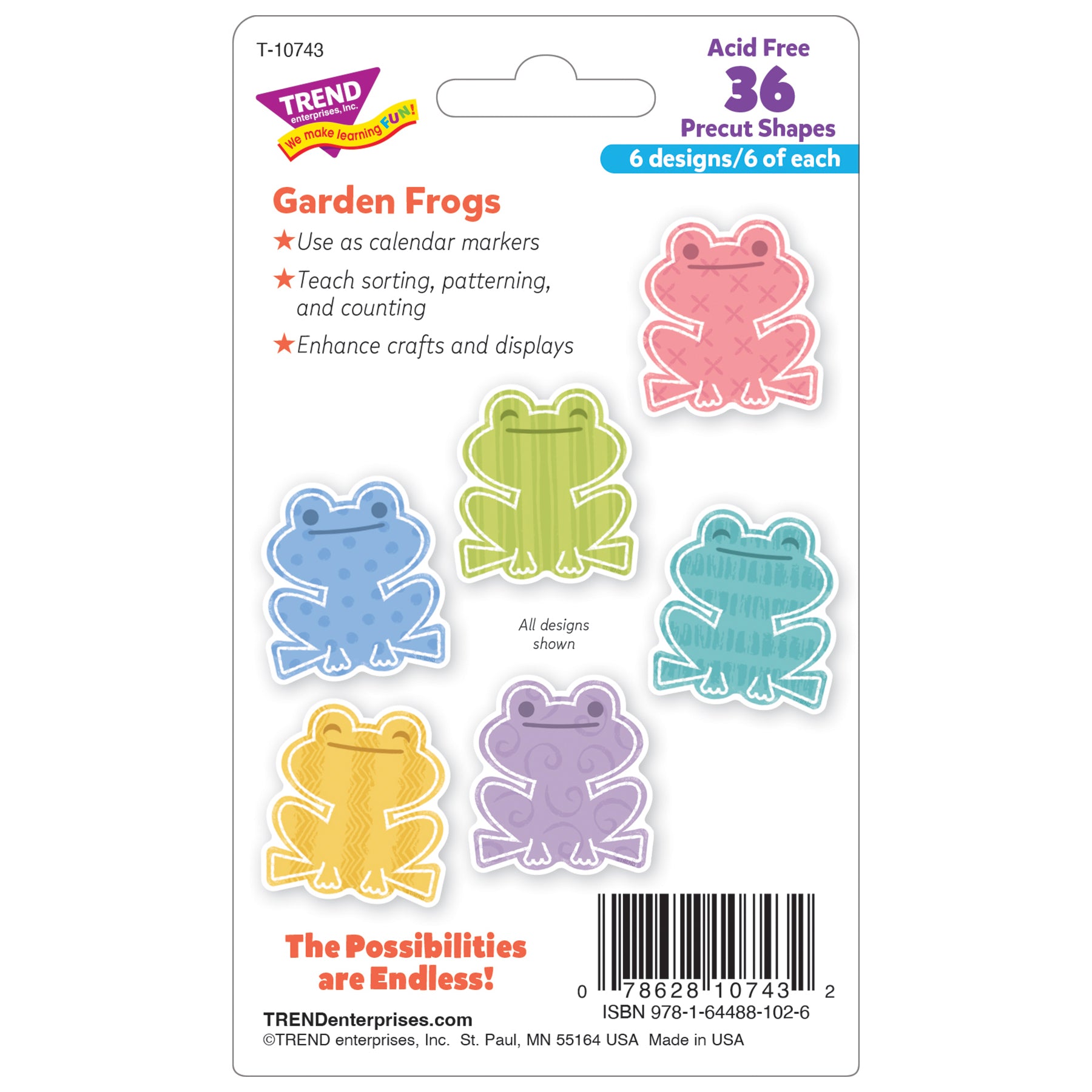 Garden Frogs Mini Accents Variety Pack, 36 Count
