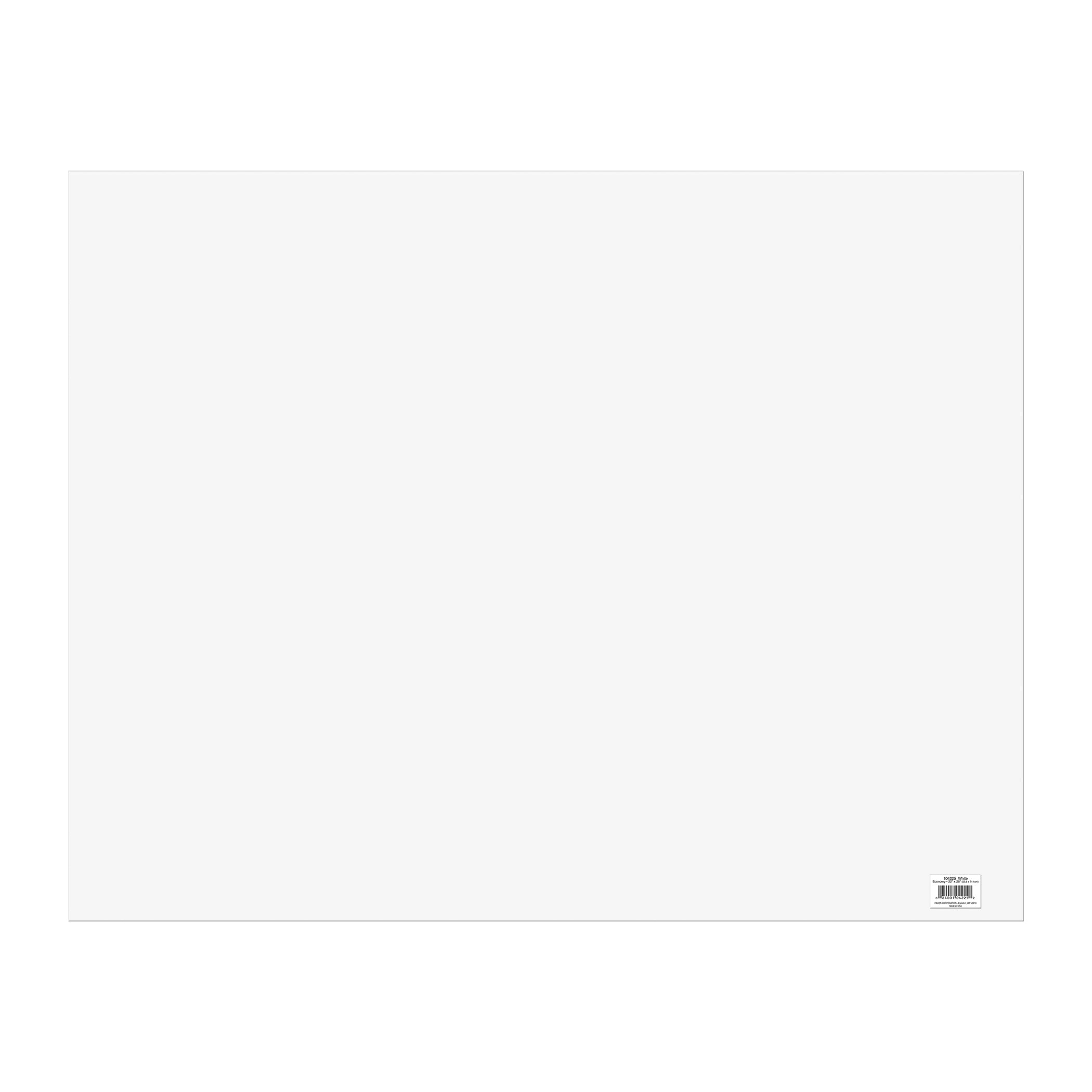 Economy Poster Board, White, 22" x 28", 100 Sheets