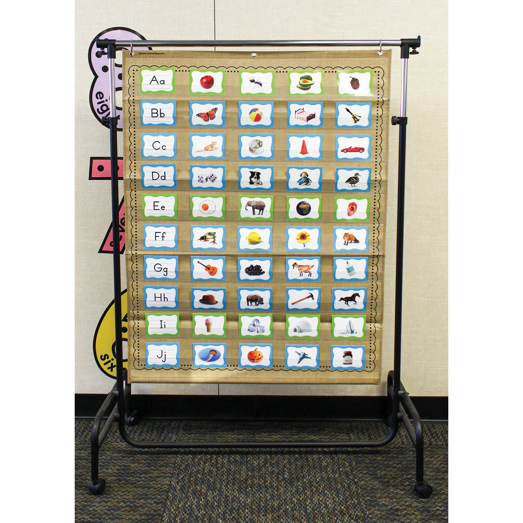 Burlap 10 Pocket Chart (34" x 44")