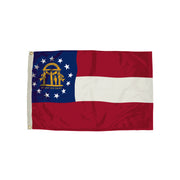 Durawavez Nylon Outdoor Flag with Heading & Grommets, Georgia, 3ft x 5ft