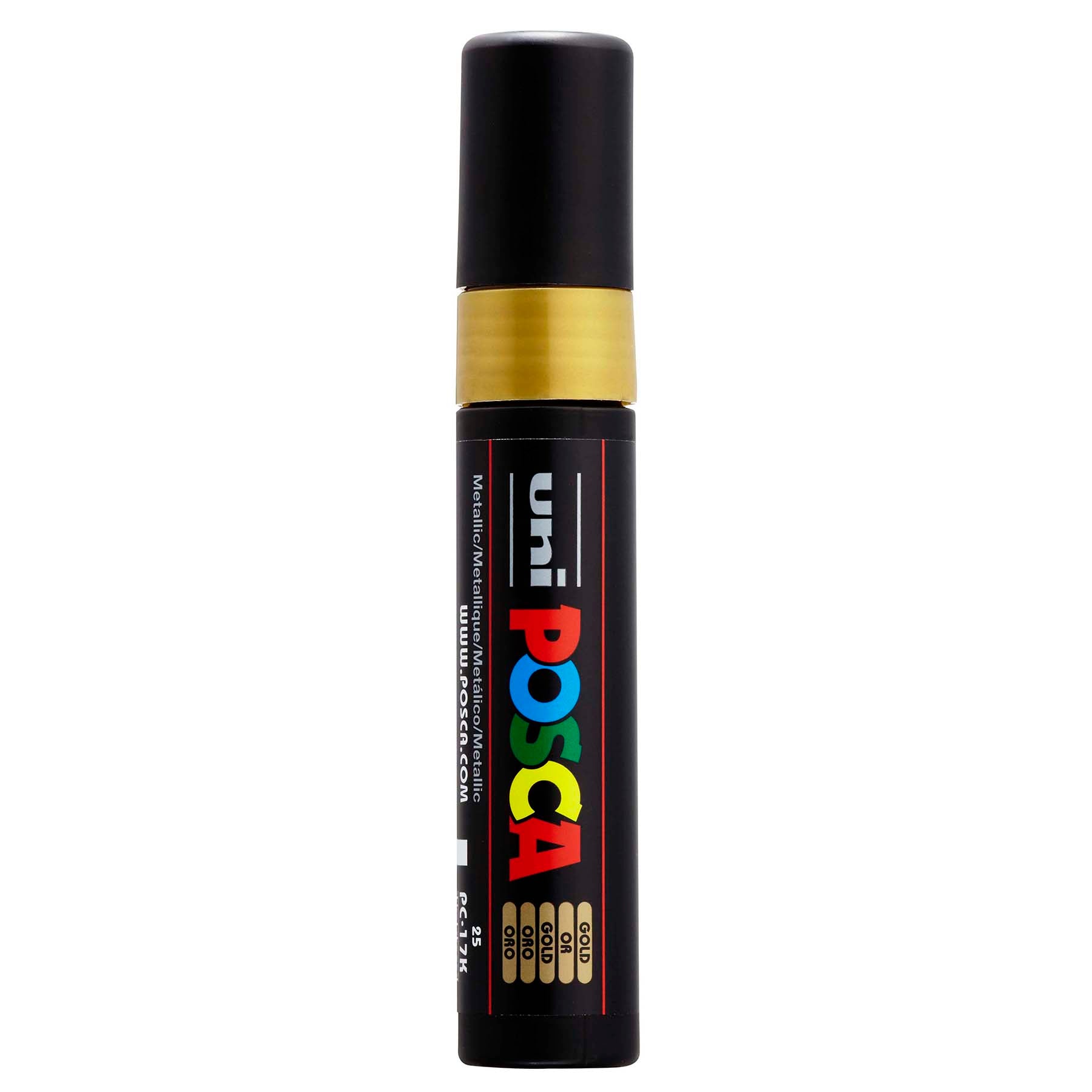 uni® POSCA PC-17K Water-Based Paint Markers, Extra Broad Tip (15mm), Gold