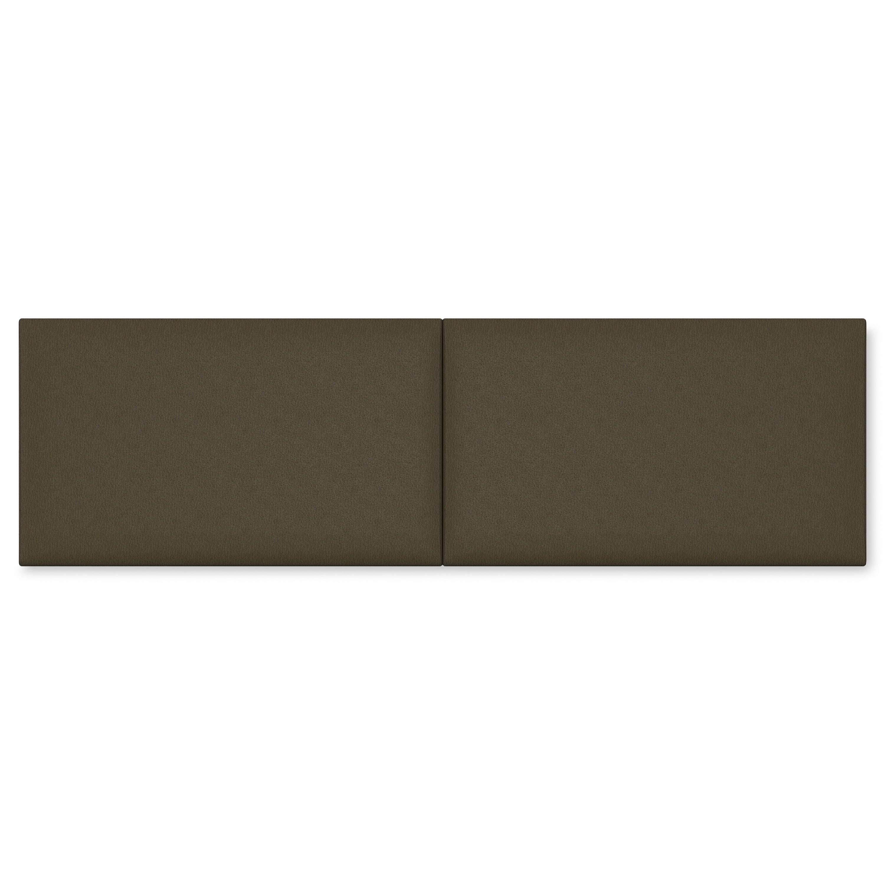 Jaxx Panelist Modern Padded Headboard- Set of 2 Wall Mounted Panels (Each 22.5" x 38")- King Double Tall, Vegan Leather, Tiger Eye Brown