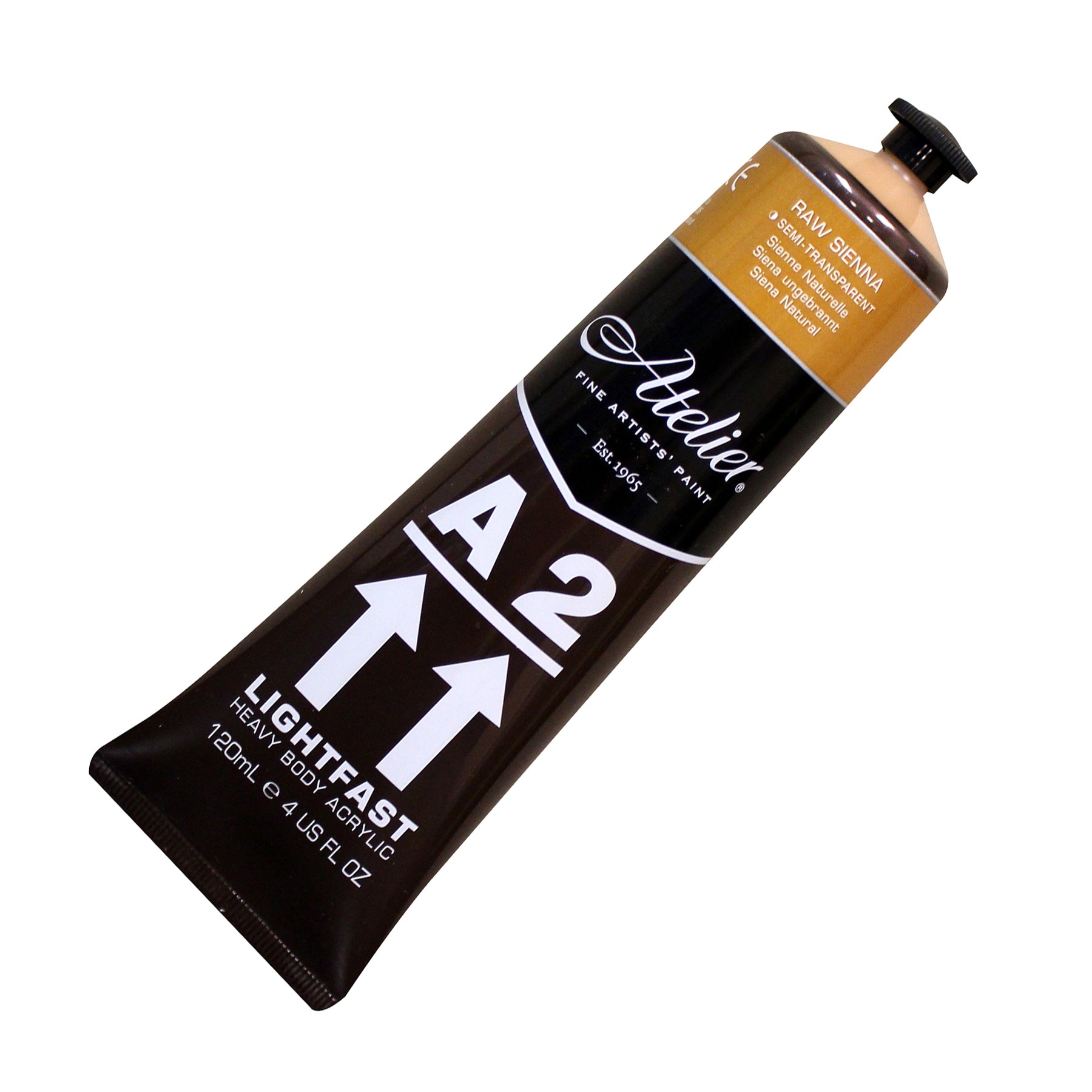 A2 Heavy Body Lightfast Artist Acrylic, 4 oz., Raw Sienna