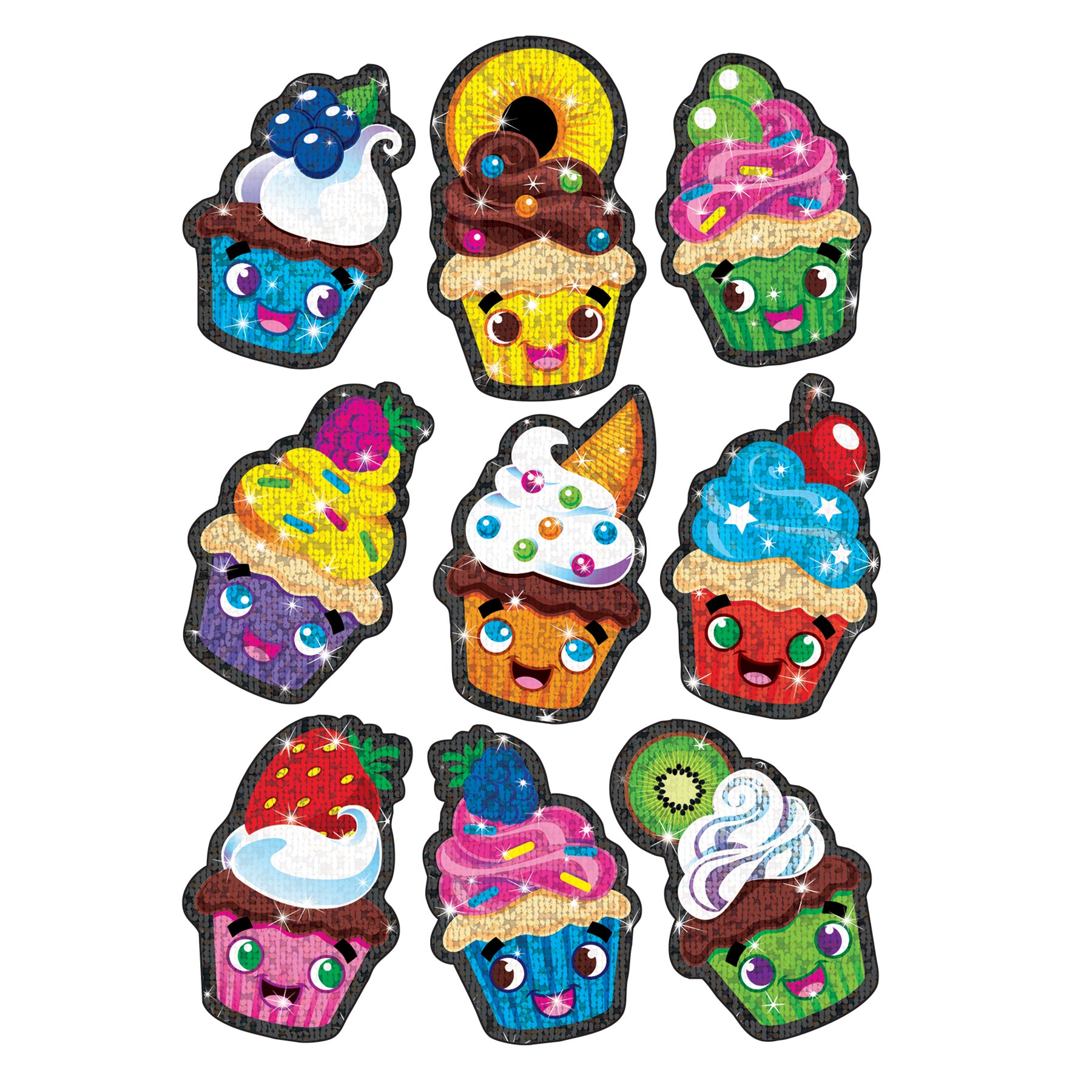 Cupcake Cuties Sparkle Stickers®, 18 Count