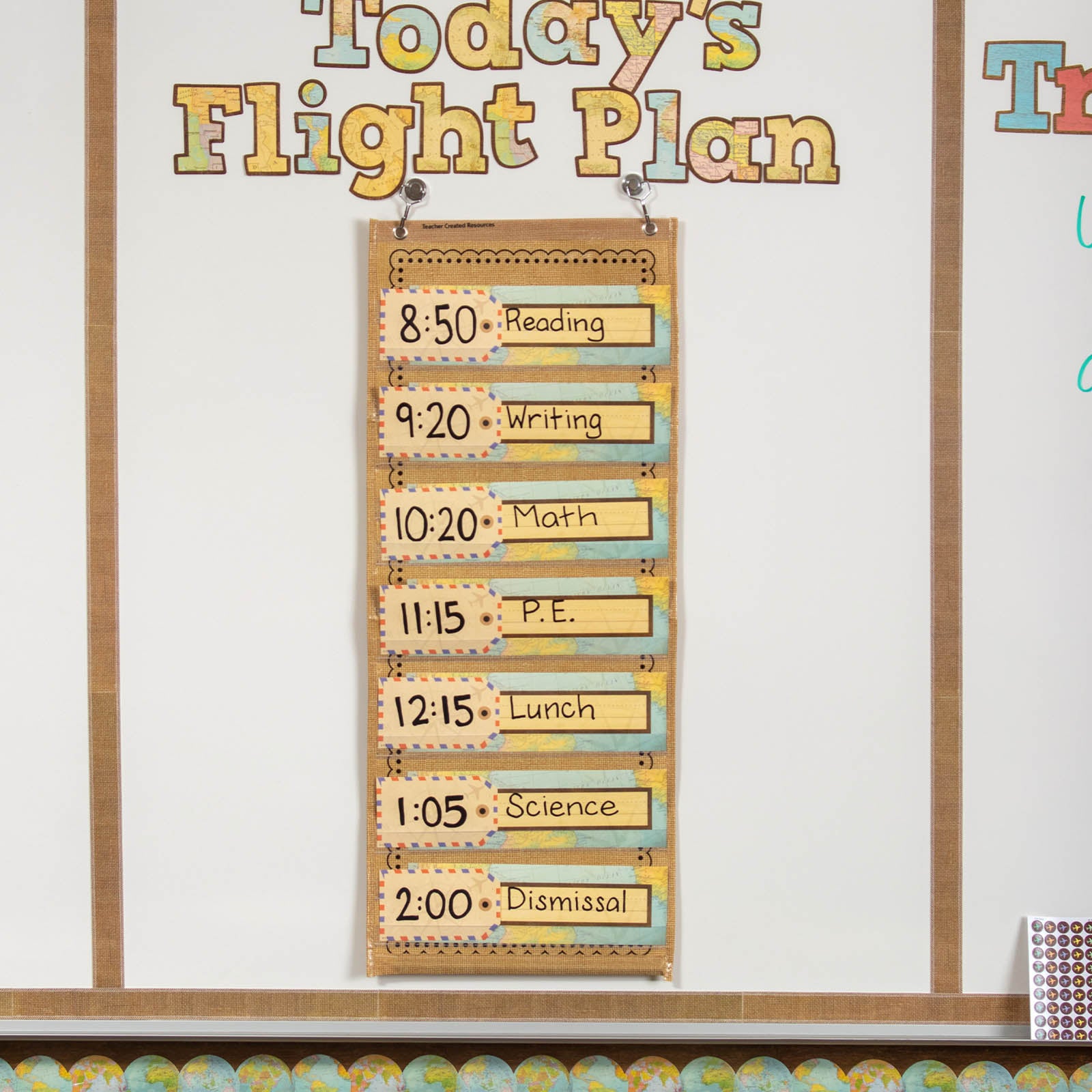 Burlap 14 Pocket Chart (13" x 34")