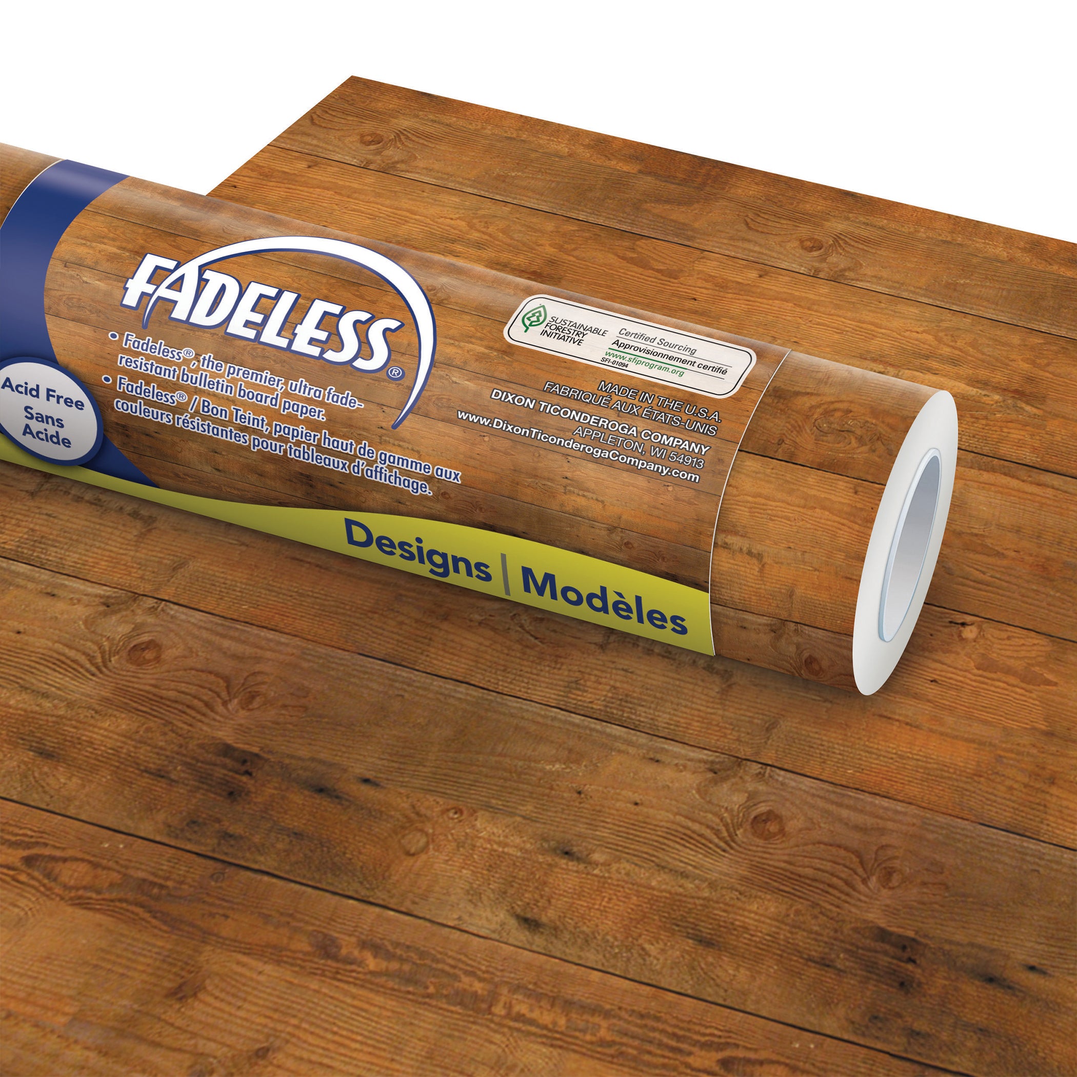 Bulletin Board Art Paper, Shiplap, 48" x 50', 1 Roll