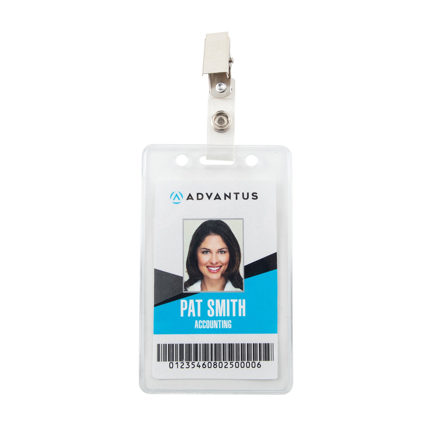 Proximity Badge Holders, Vertical, Clear, Pack of 50